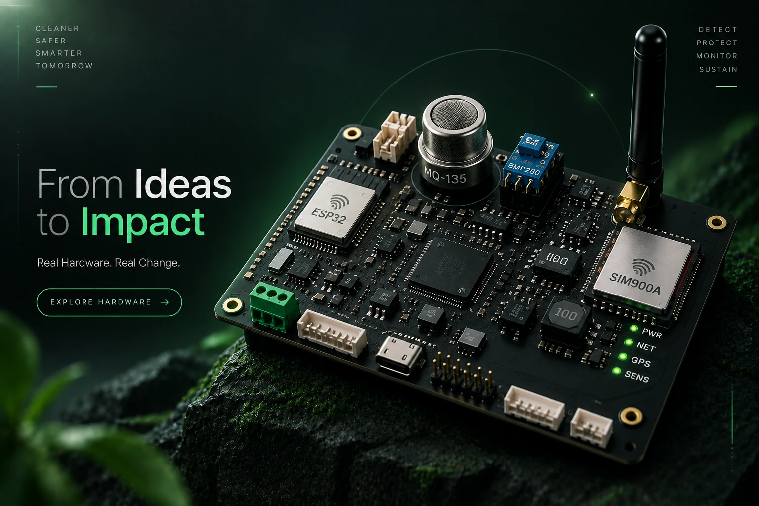 ZerEcho PCB device render
